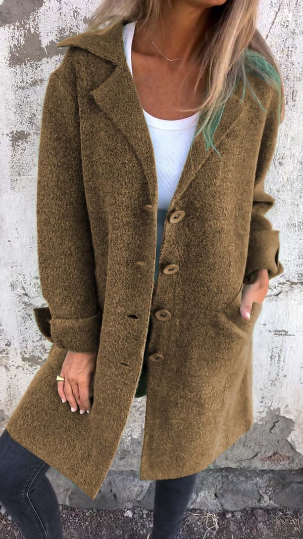 Camile-Casual Single Breasted Wool Coat