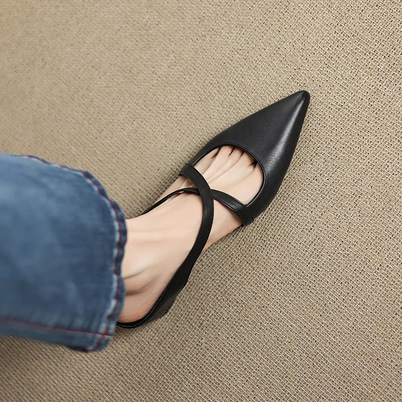 Aluna Genuine Leather Mules