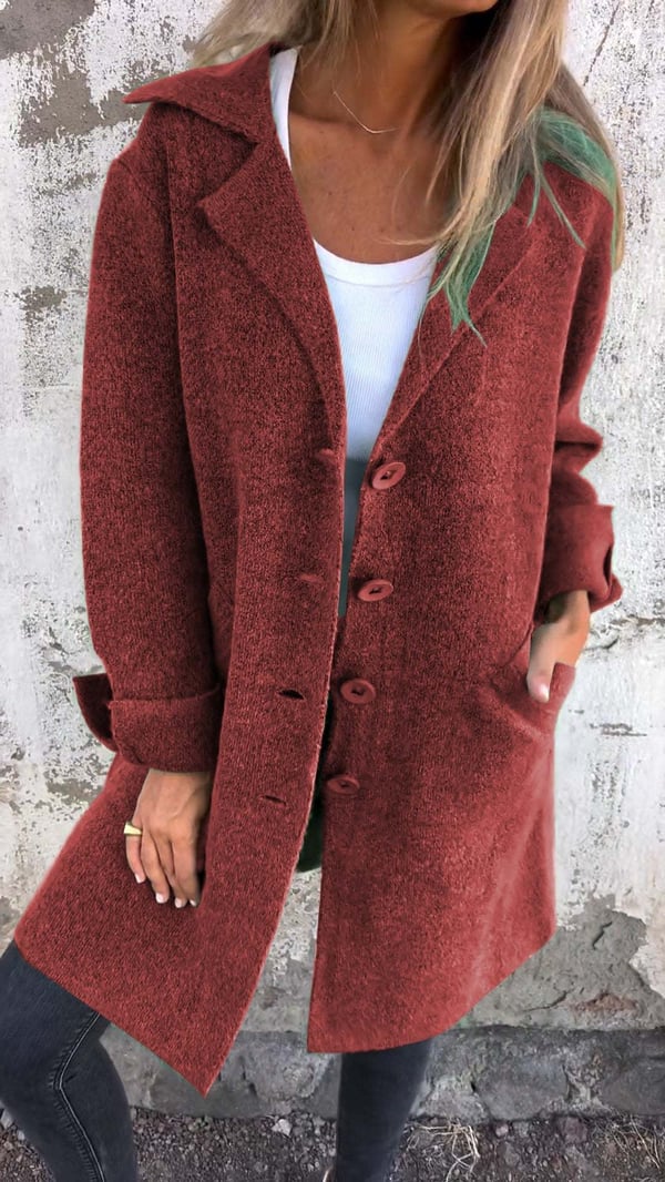 Camile-Casual Single Breasted Wool Coat