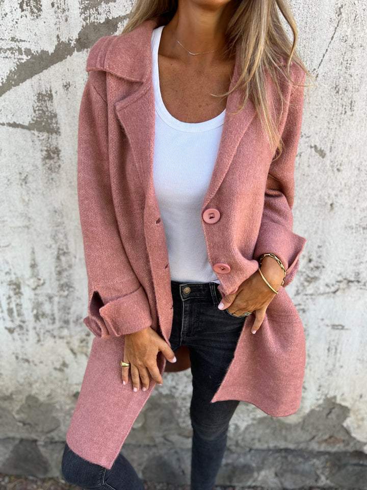 Camile-Casual Single Breasted Wool Coat
